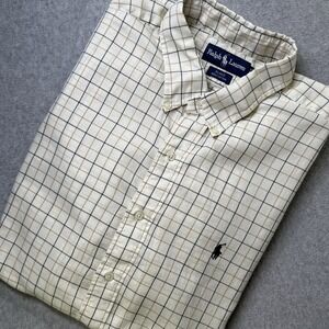 Ralph Lauren Blake Button Down Shirt Men's XXL Check‎ Plaid Long Sleeve Cotton